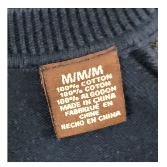 Perry Ellis V‑Neck Sweater – 100% Cotton, Size M - Picture 3 of 4